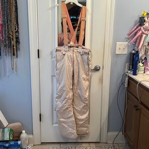 686 Women’s Ski bibs Medium off white polka dot